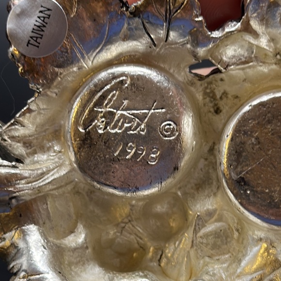 Vintage 1998 Author Court Crystal Silver Tone Grape Vine Salt and Pepper - Picture 8 of 8